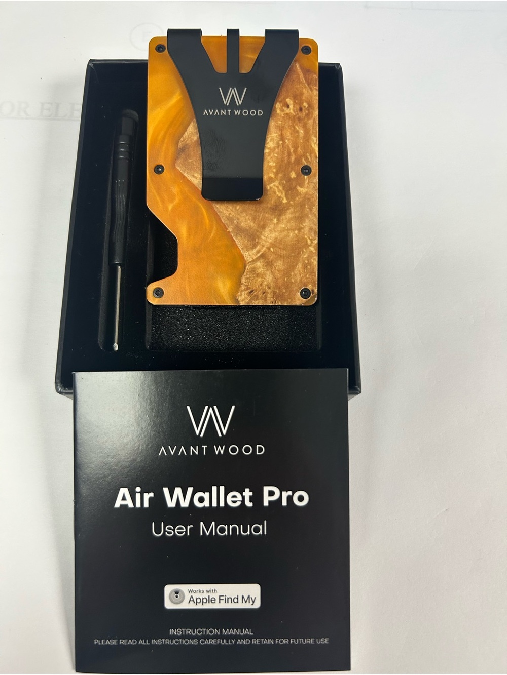 Air Wallet Pro Slim Card Holder - Amber Wood